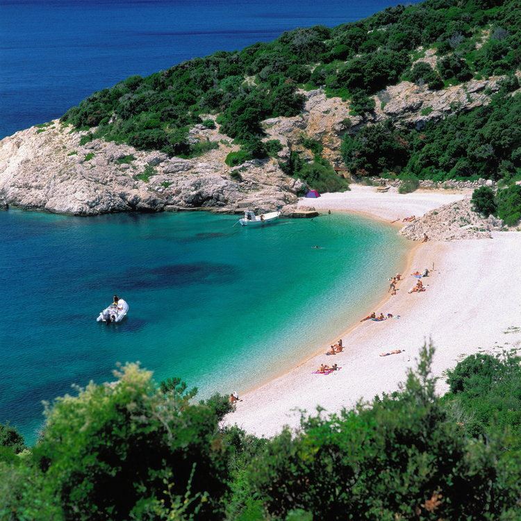 Badebucht von Lubenice, Insel Cres, Dalmatien, Kroatien